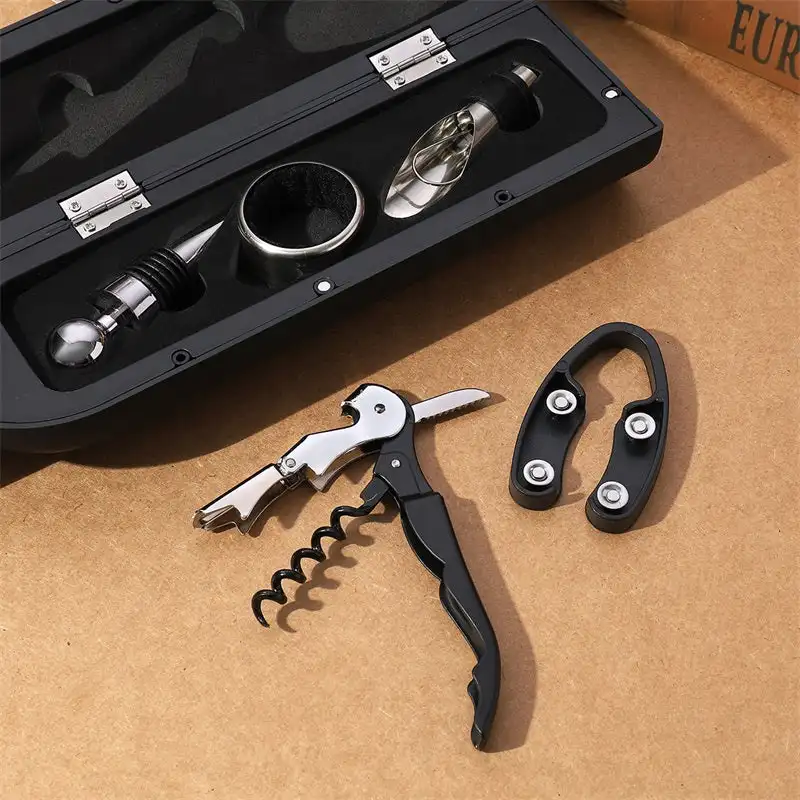 3/5 Pieces Wine Opener Set for Wine Lovers Creative Wine Set Coffret à Tire-bouchon pour Amateurs de Vin