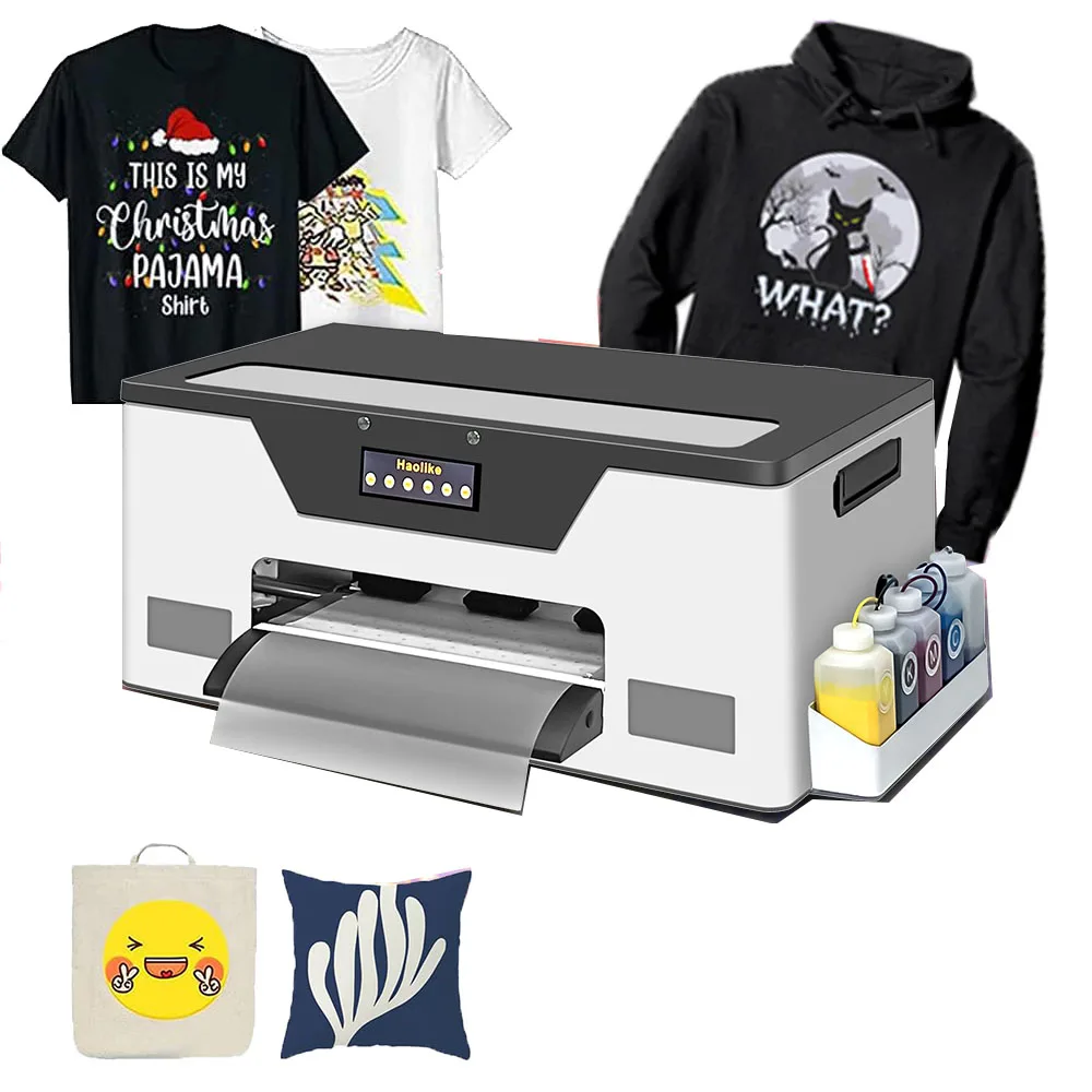 A3 30cm PET Film DTF Transfer Printer Clothing Logo Printing Machine With Powder Shaking Machine