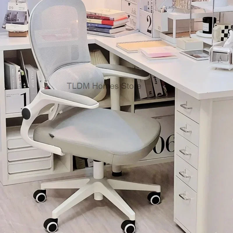 Silla De oficina De diseño moderno, cómoda, ergonómica, con ruedas móviles, para juegos, sala De estar, muebles para el hogar