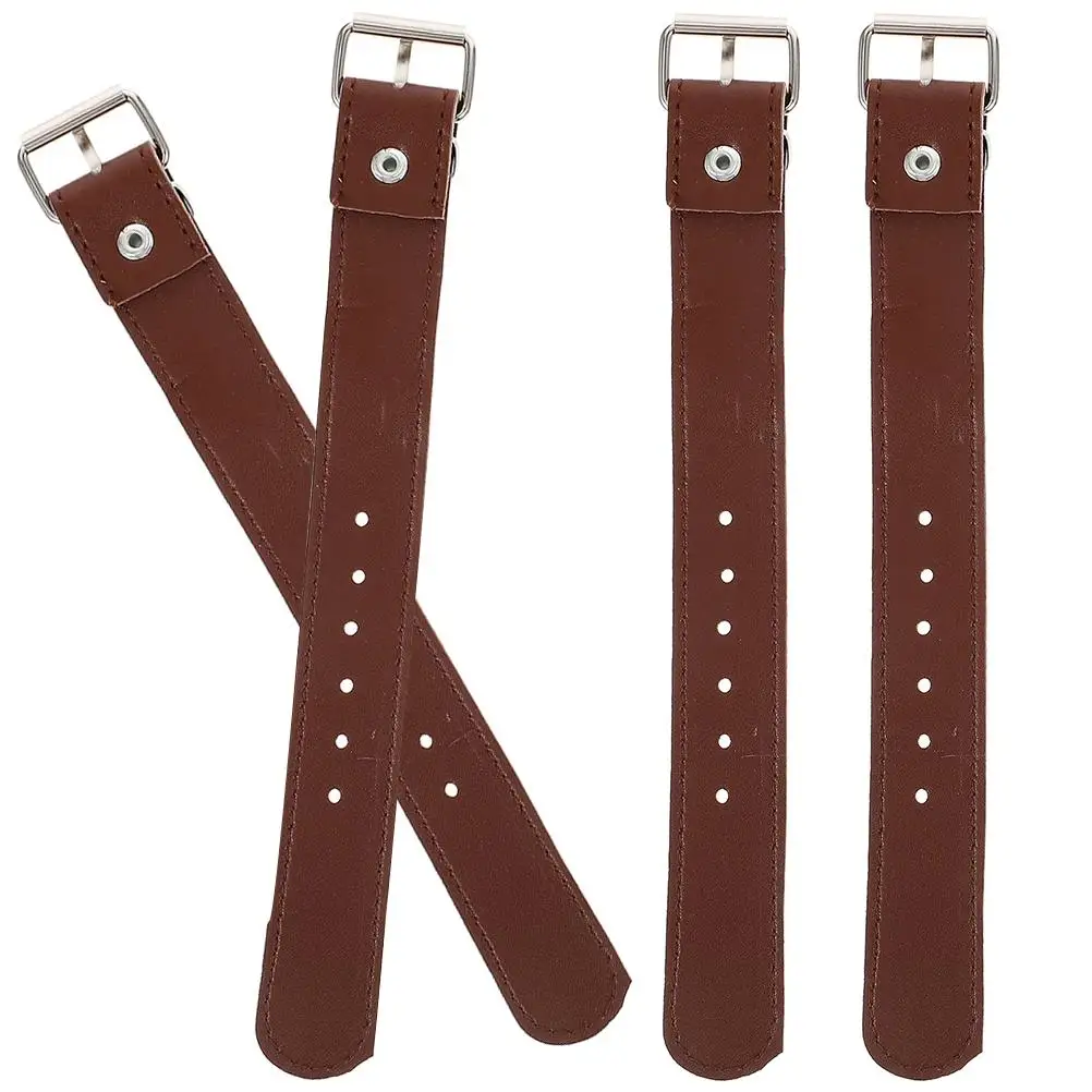 

2 Pairs Bike Front Basket Belt Kids Bicycles Adjustable Straps Brown Portable Accessories strap sturdy practical long