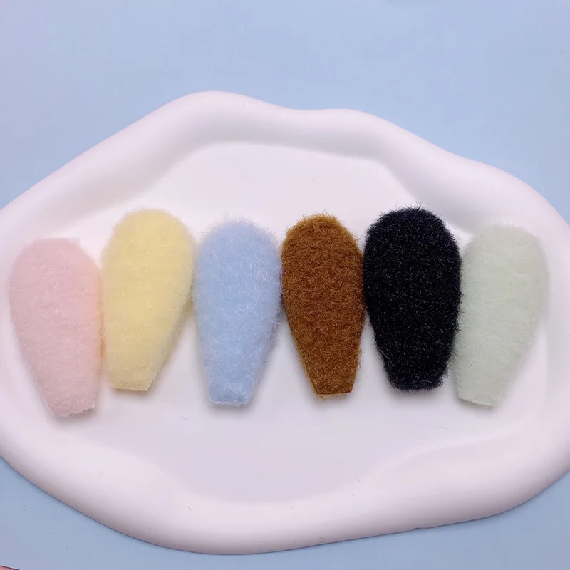 28Pcs 3*6CM Two Side Felt Rabbit Ear Padded Appliques For Children Hat Sewing DIY Headband Hair Clip Accessories Patches