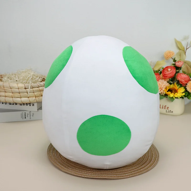 Super Mario Bros. Wonder Yoshi Egg 13 inches Stuffed Animal Pillow , 3D worlds Odyssey Cartoon Game Dragon Egg Plush Toy Cushion