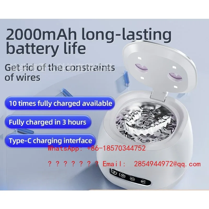 Ultrasonic Braces Cleaner Ultraviolet Household Jewelry Dentures Invisible Braces Small Cleaner New