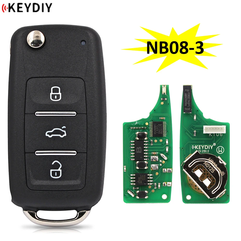 KEYDIY NB08-3 Multi-functional Universal Remote Car Key for KD900 KD900+ URG200 KD-X2 NB-Series Remote (All Functions Chips in)