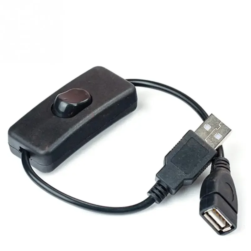 USB cable New 28cm USB 2.0 A Male to A Female Extension Extender Black Cable With Switch ON OFF Cable