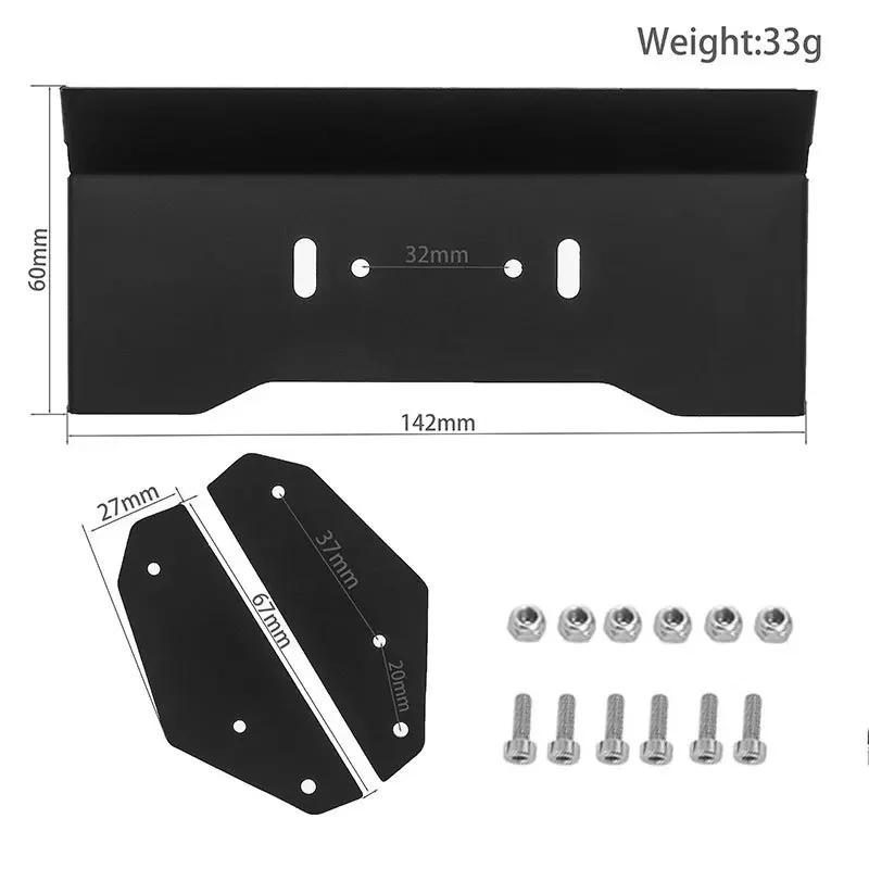 

Заднее крыло из нержавеющей стали для Tamiya 1/10 Hotshot II 2024 58737, комплект металлических обновленных деталей, радиоуправляемый автомобиль, аксессуары для OP, багги