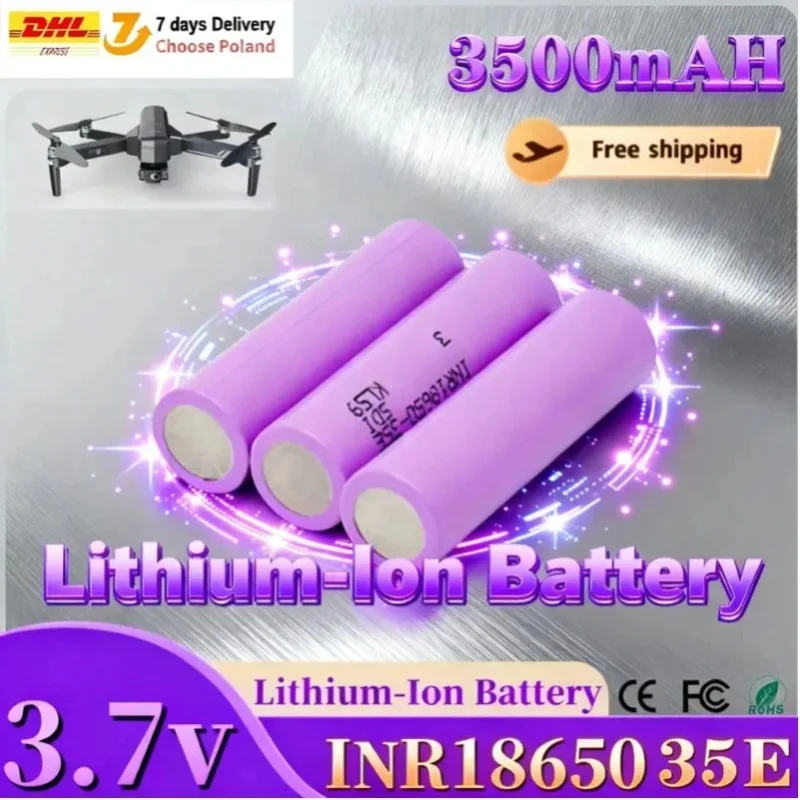 INR18650 35E Spitze 100% Original für 18650 3500mAh 25A Entladung INR18650 Akku Li-Ion 3,7V Wiederaufladbarer Akku