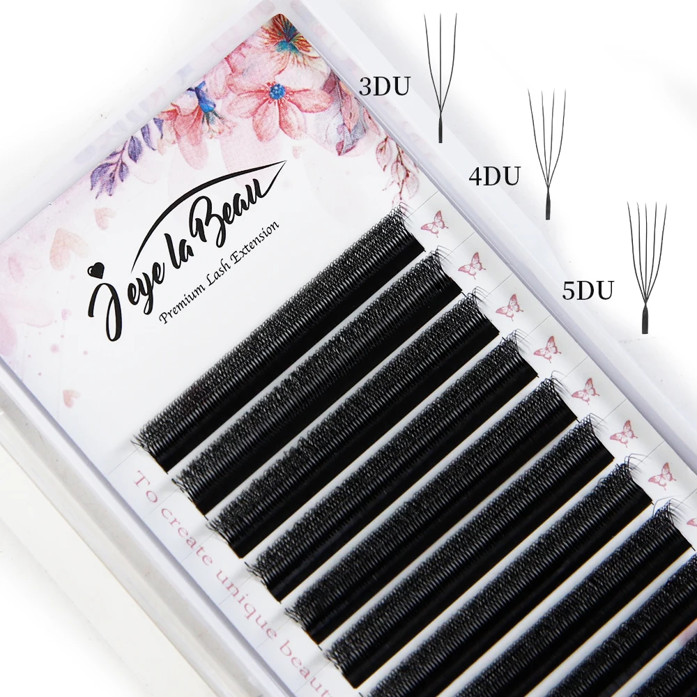 U على شكل YY 3DW 4DW 5DW الرموش تمديد اليدوية قسط لينة مسبقة الصنع مروحة U جلدة ماكياج الجمال ث بلوم جلدة #4