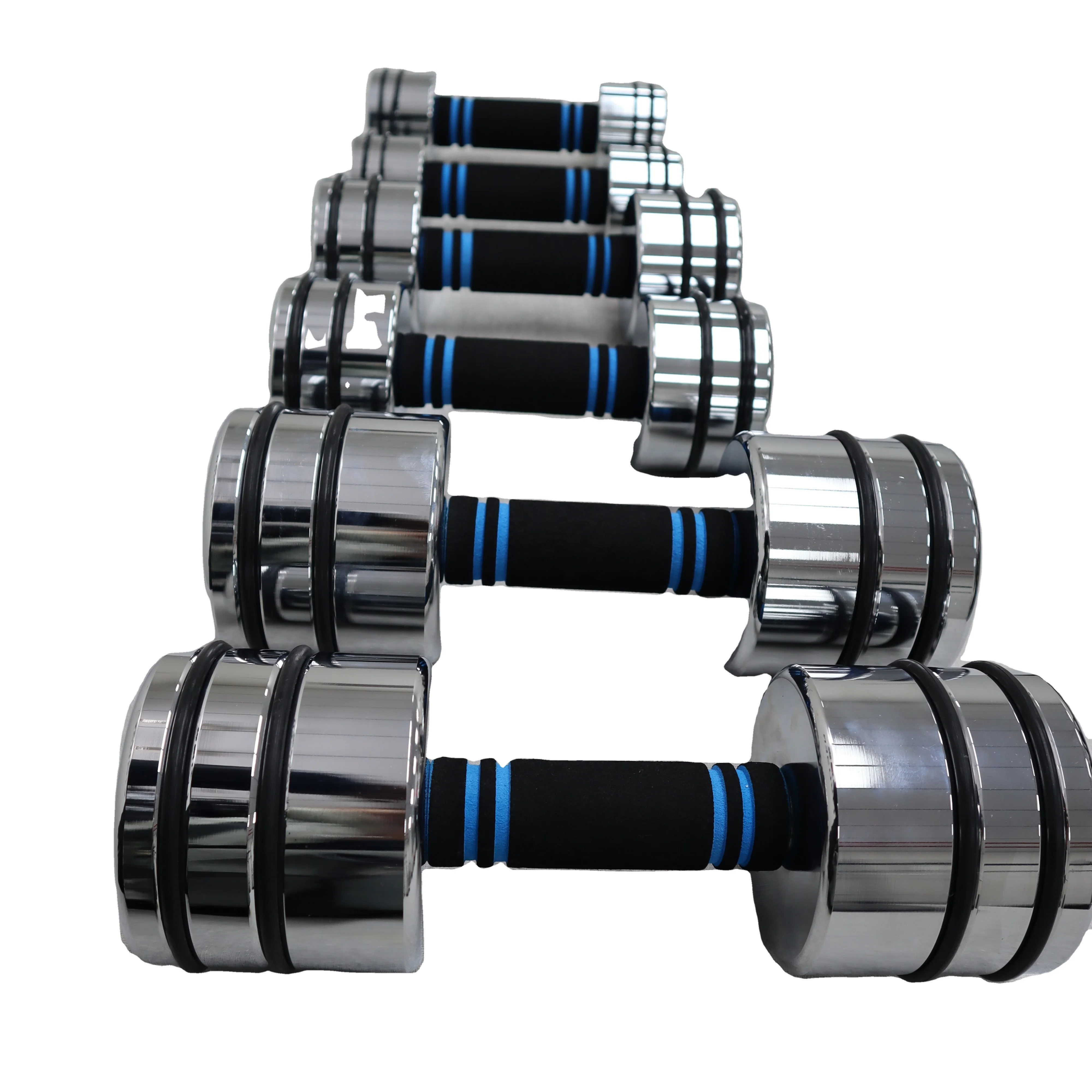 

High Quality Steel Chrome Dumbbell Adjustable Steel Electroplated Dumbbell Set for Sale