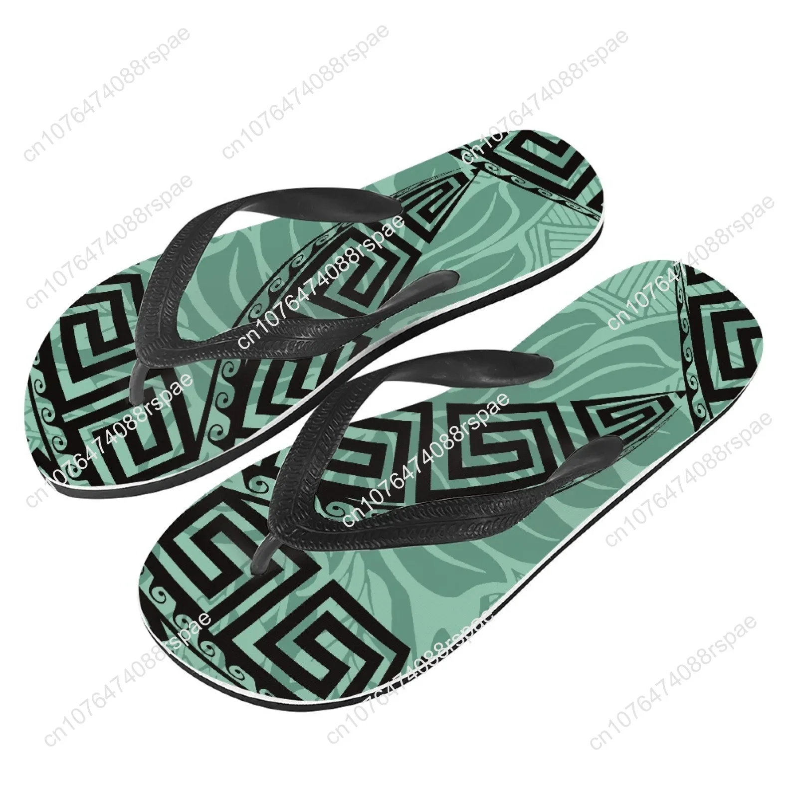 Polynesian Tribal Fijian Totem Tattoo Fiji Prints High Quality Fashion Men Flip Flops Summer Casual Breathable Antiskid Beach