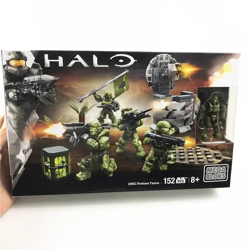 Mega Bloks Halo Unsc Fireteam Taurus Warriors Building Blocks Children Collector\'s Edition Construction Figure Toy Gifts