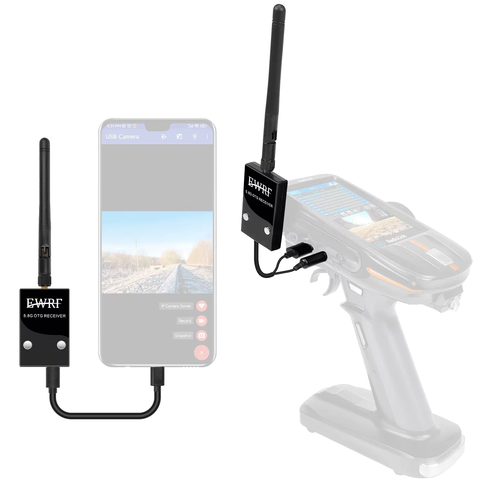 EWRF 800TVL Micro 5,8G 48CH CMOS AIO FPV OSD Kamera für Radiolink F121 Racing Drone 5,8G Wireless FPV empfänger Modul für RC8X – Detail 16