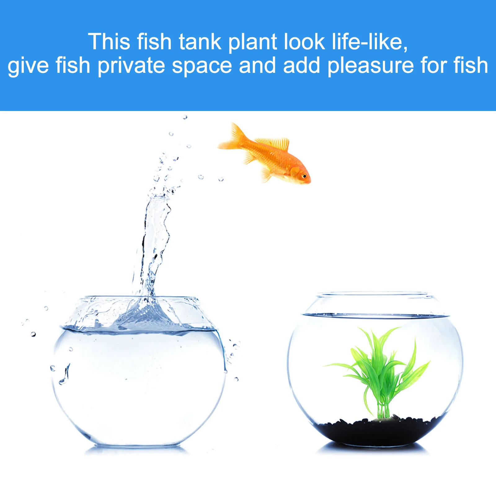 

10Pcs Resin Simulation Grass Aquarium Plant Fish Tank Decor Lifelike Landscape Ornament Natural Environment for Pets