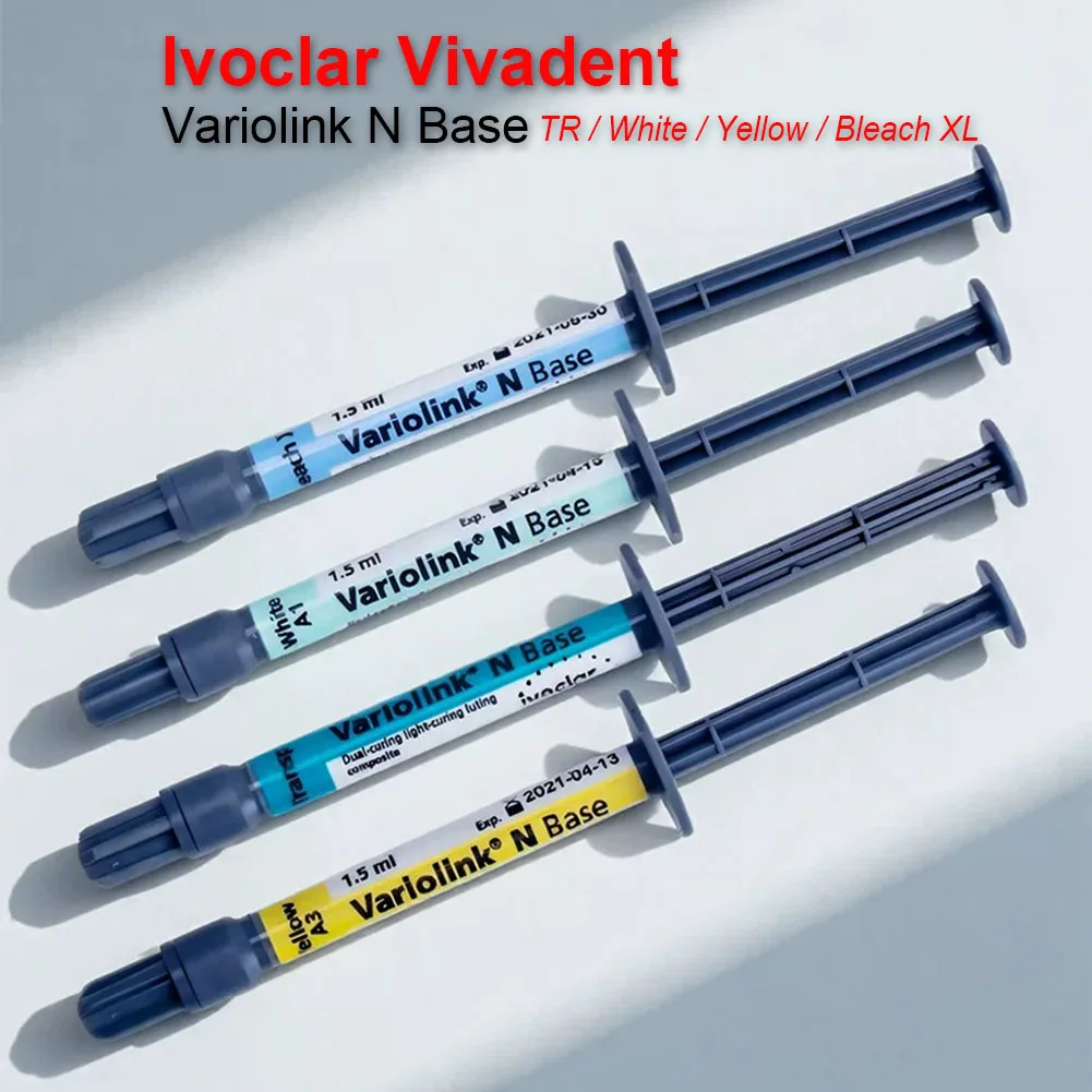 

Ivoclar Vivadent Dental Composite Luting Cement Dual Cure Variolink N Base Composite Adhesive 1.5ml For Veneer Crown Restoration