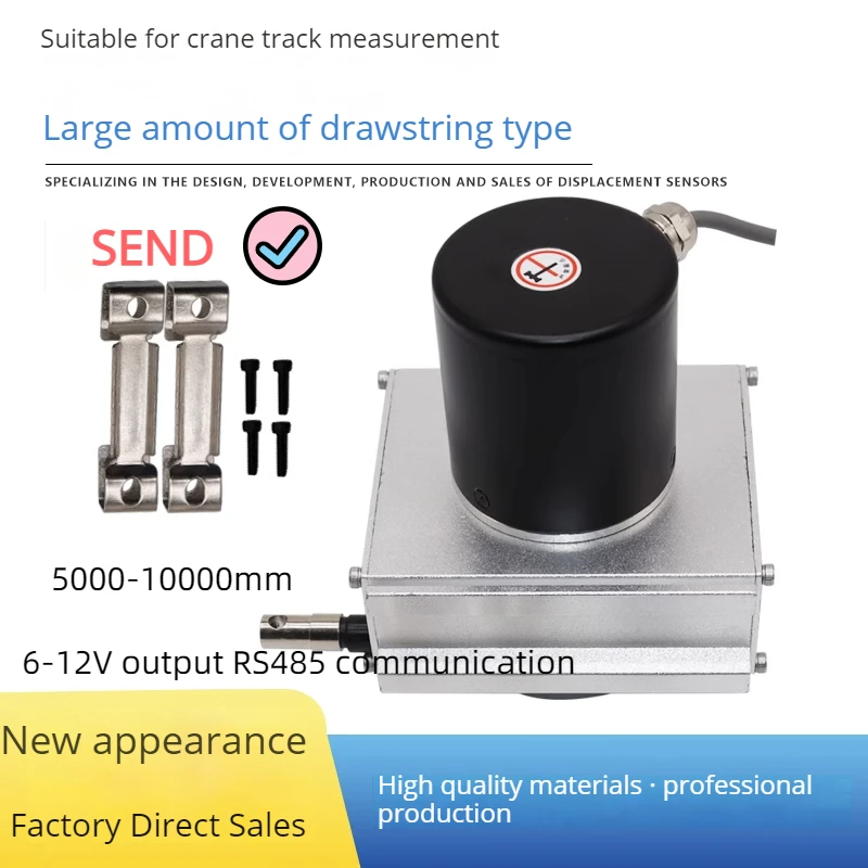 

6-12v Output Rs485 Communication Cable Displacement Sensor High Precision Mps-m 4000-10000mm 12-24v Output 4-20ma