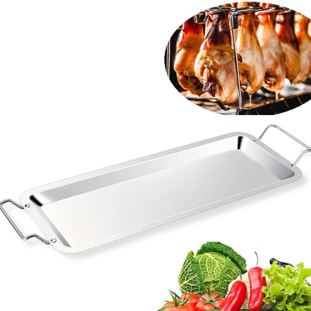 

Grilled Chicken Tray Barbecue Drying Rack for Park Accessories Frying Pan Hanging BBQ Tools Helper Convenient