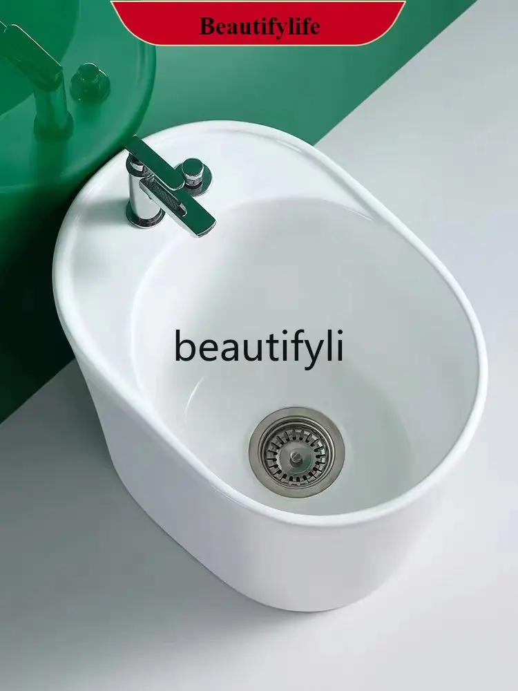 

B185 Ceramic foot wash basin, foot bath, deepening bucket, foot bath, large massage artifact, health insulation tank