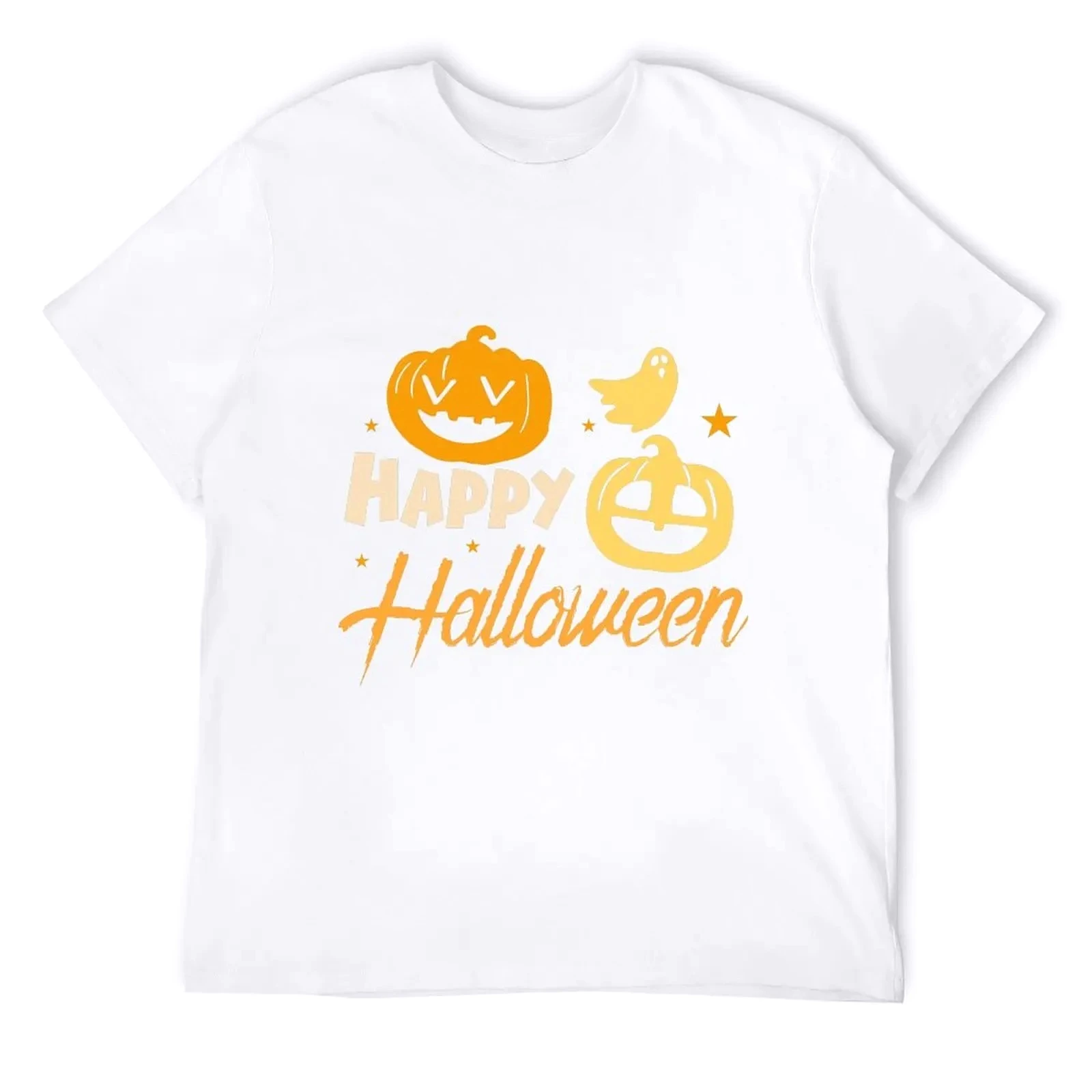 Halloween Pumpkin Ghost Graphic T-Shirt Cute Jack O Lantern Print Women Funny Spooky Season Short Sleeve Tops Aesthetic Clothes