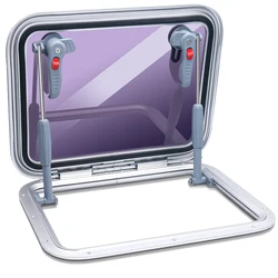 Boat rectang Porthole,Aluminum Alloy Deck Hatch Port Hole Window,Push Out Opening Portlight Window for Boat Yacht RV 522mm*392mm