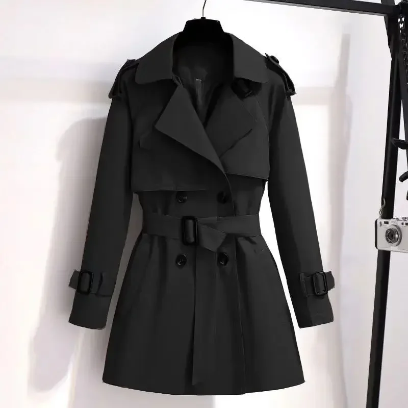 Manteau court style coréen pour femmes, veste courte décontractée, style britannique, à revers, collection automne 2024