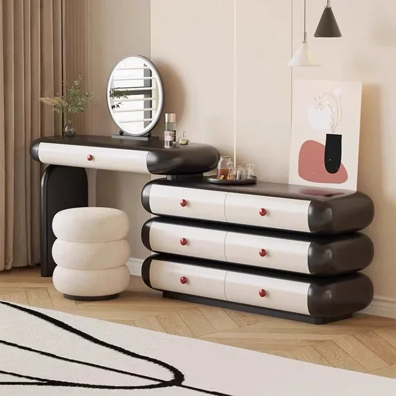 

makeup tablesolid wood Luxury Modern Dresser bedside storage cabinet chest cabinet integrated retro style bedroom simple modern