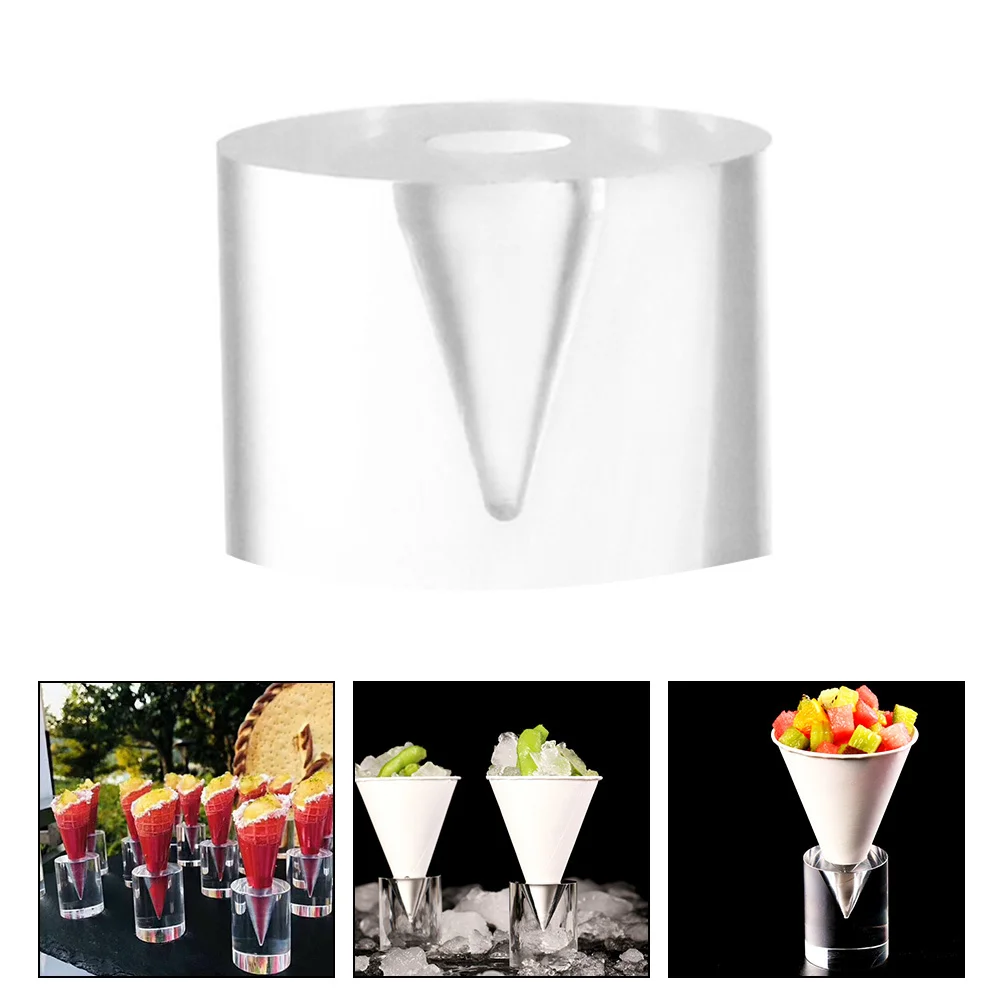 

Ice Cream Cone Holder Acrylic One-Hole Stand for Home Food Server Sushi Display Cooling Rack Ice Cream Cone Stand