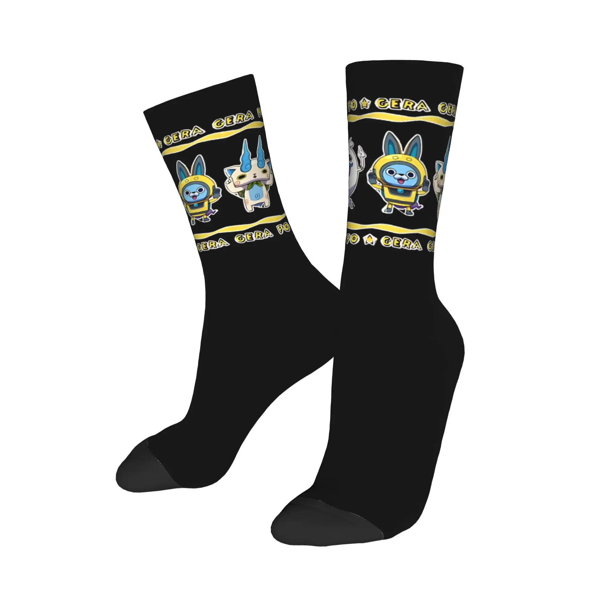 Fashion Male Men Socks Harajuku Yokai Watch Game Sock Jibanyan Robonyan Shogunyan Women's Socks Spring Summer Autumn Winter