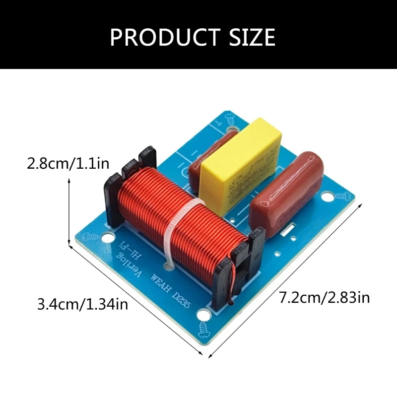 2 Way Speakers Crossovers D235, 80W Capacity, 2700Hz Frequency Division Filter with Dedicated Audiophiles DropShipping