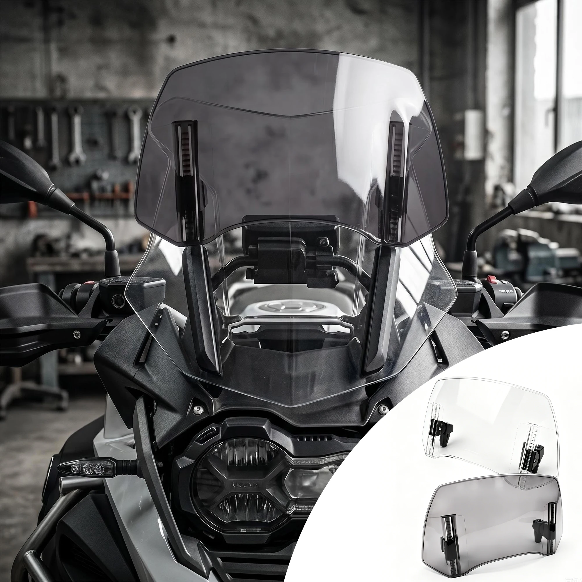 Windshield Extender Spoiler Clip On Windscreen Deflector For Honda Yamaha Kawasaki BMW Universal Motorcycle Accessories