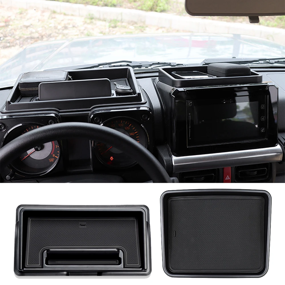 Car Dashboard Storage Box Center Console Organizer Tray Phone Holder Stand for Suzuki Jimny JB64 JB74 2019-2024 Auto Accessories