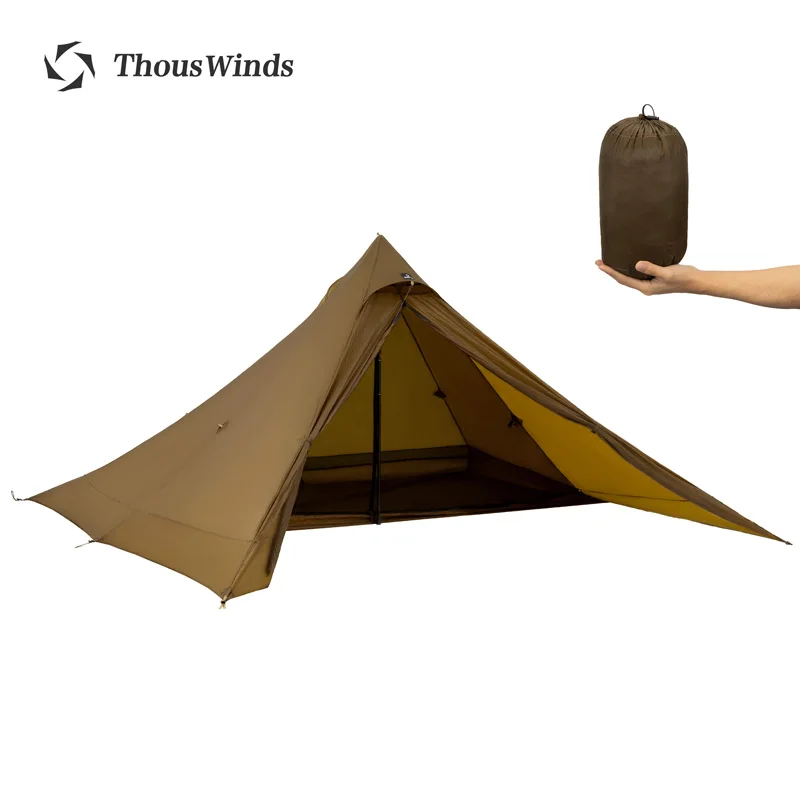 

Thous Winds Capricorns 2 Person Tent, Ultralight Hiking Backpack Tent, Camping Pyramid Tent, Outdoor 15D Ripstop Nylon Camp Tent