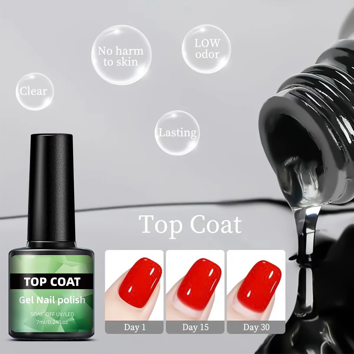 فاسدين 0. 24oz * 1 زجاجة جيل لفن الأظافر، معطف أساسي، معطف علوي لامع، معطف علوي غير لامع، طلاء أظافر جل، خاص لفن الأظافر، طلاء كريستالي، تشغيل غير لامع، جل طلاء أظافر قابل للإزالة، عنصر خاص لعشاق طلاء الأظافر #5