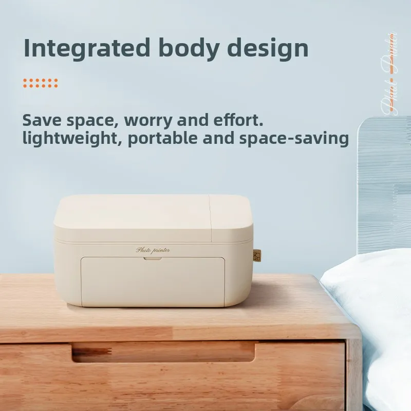 Mini Portable Instant Photo Printer, Wireless Mobile Phone Color Home Photo Developing Machine