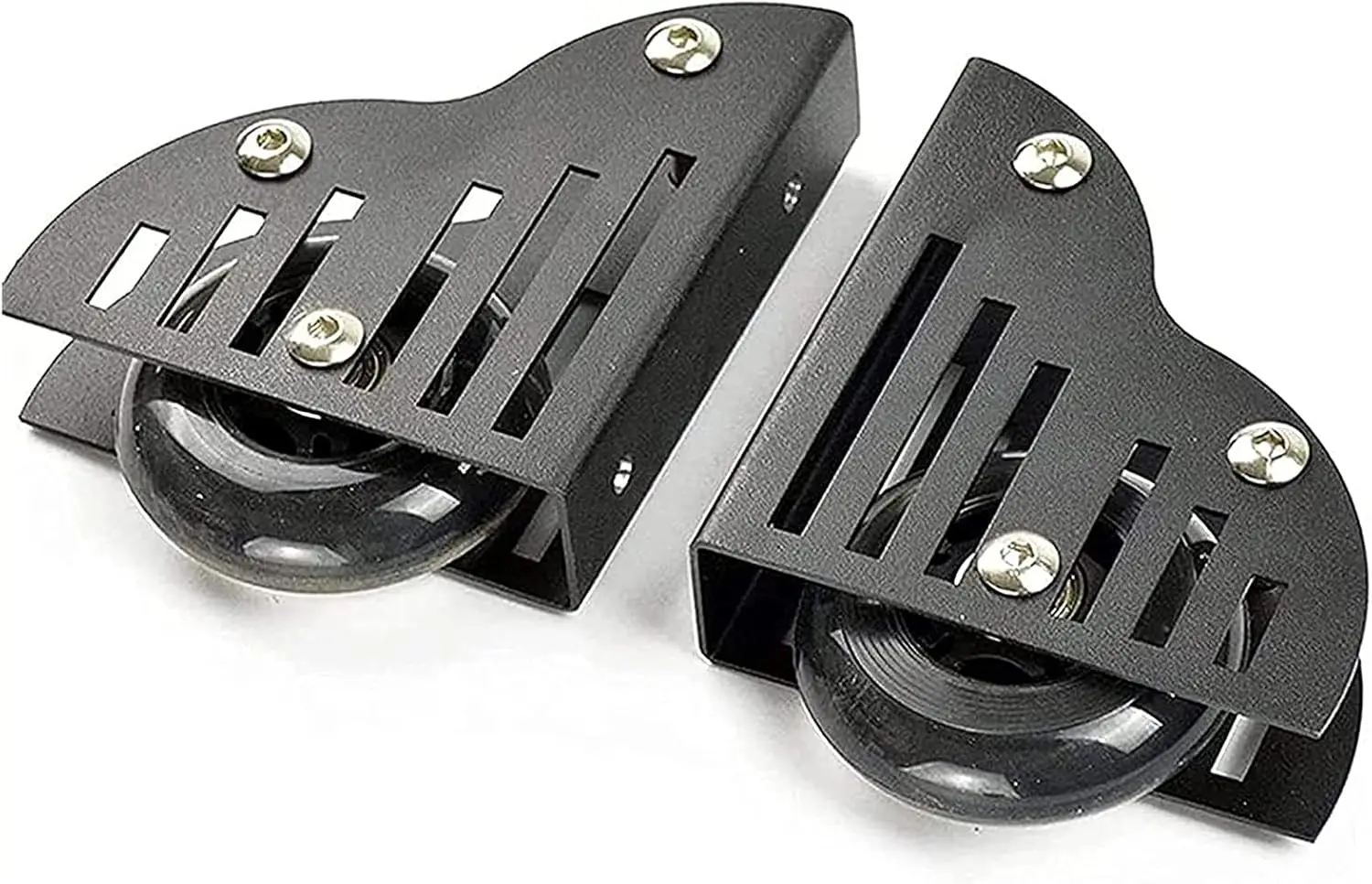 Schuifdeur Hardware Kit, Rond Spoor Intrekbaar + Uitbreidingsspoor (Geen Ladder), Met Vloerrollen, Voor