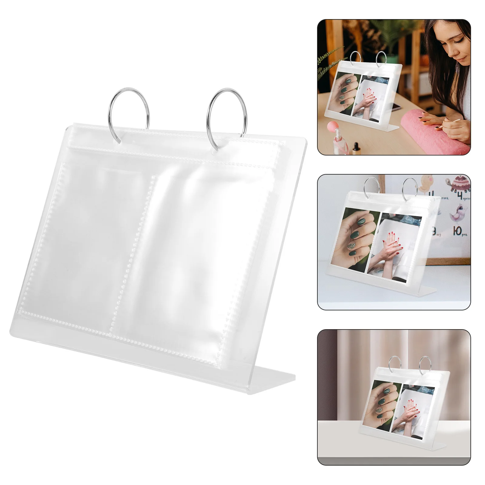 Libro de pegatinas artísticas, álbum de almacenamiento duradero de gran capacidad para organizador de calcomanías de uñas, libro de almacenamiento de fotos Diy, fácil de llevar, salón de uñas