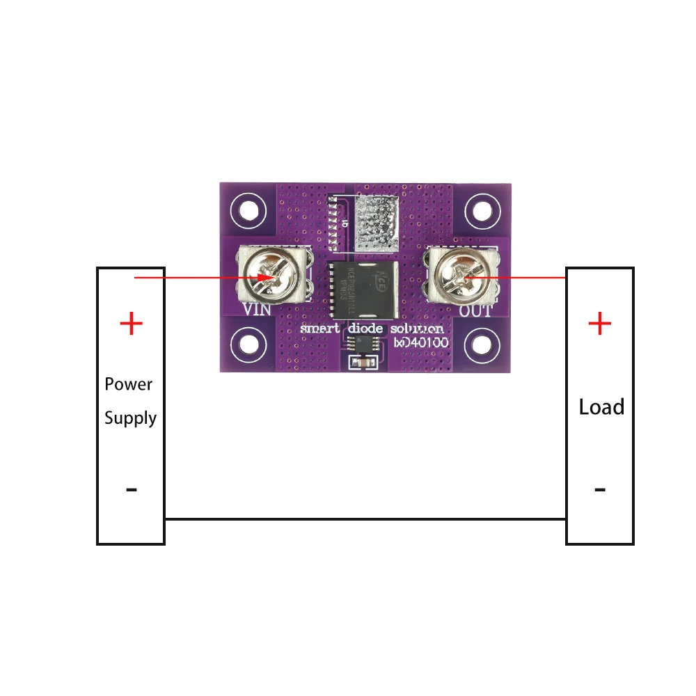 وحدة صمام ثنائي مثالي عالي التيار 40A 60A لا يوجد حد جهد شحن الطاقة الشمسية مضاد للعكس ومضاد للتدفق الخلفي مقوم الصمام الثنائي المثالي