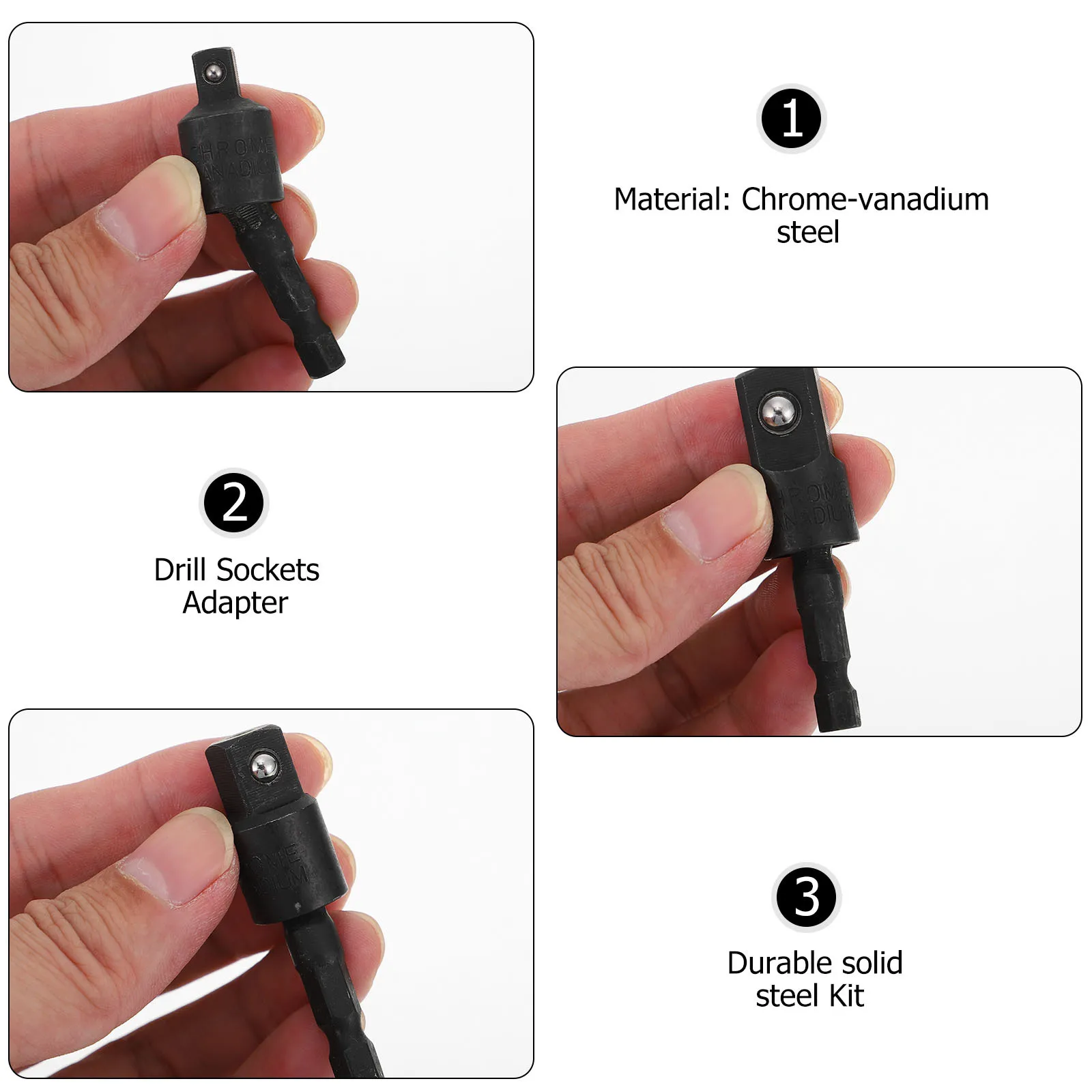 

1 комплект, вращающаяся на 360 градусов адаптер для электрической дрели, термообработанная хромованадиевая сталь для ударной отвертки, электрическая отвертка