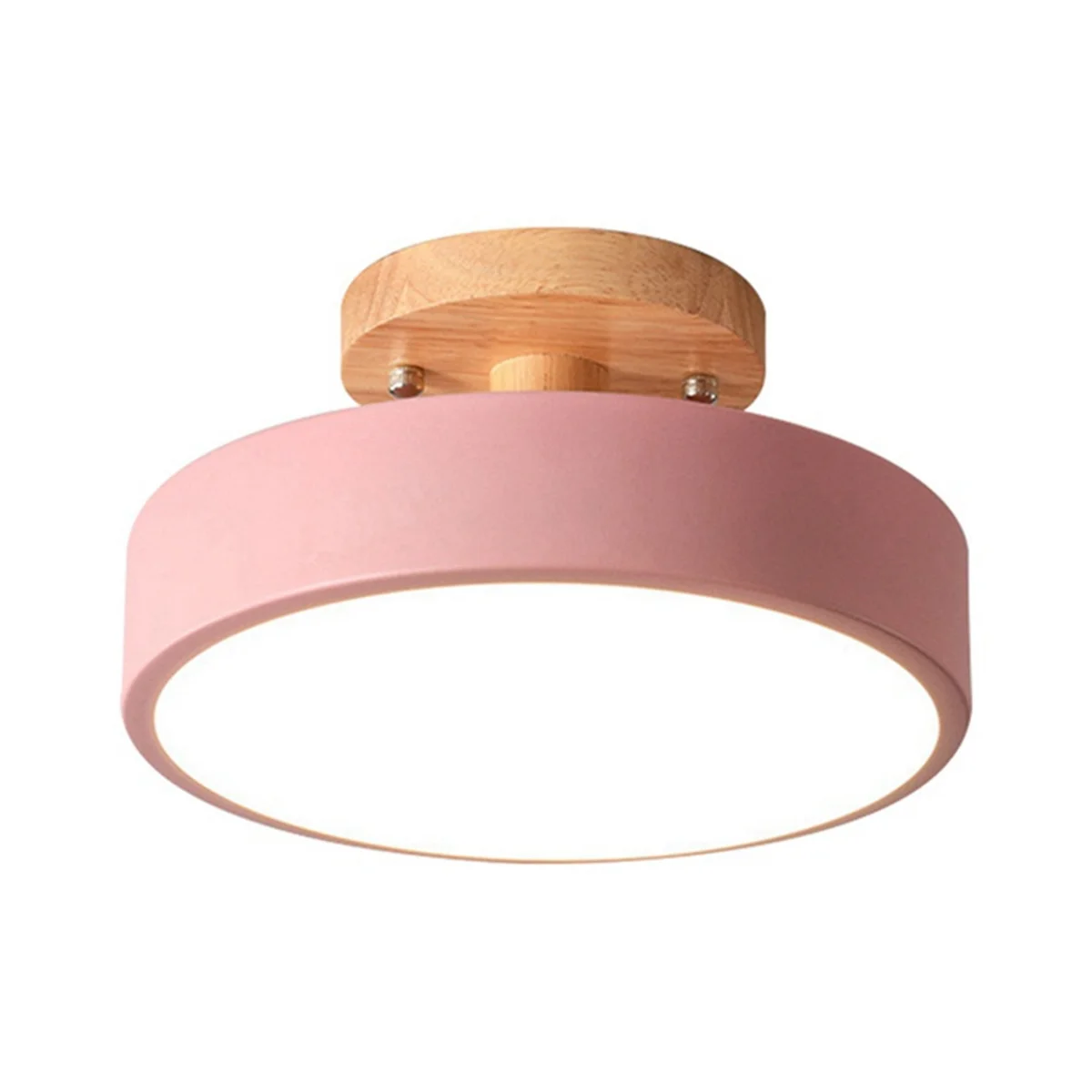 

Ceiling Lights Modern LED Nordic Wood Lighting Fixture Indoor Luminaire Kitchen Living Bedroom Bathroom Pink