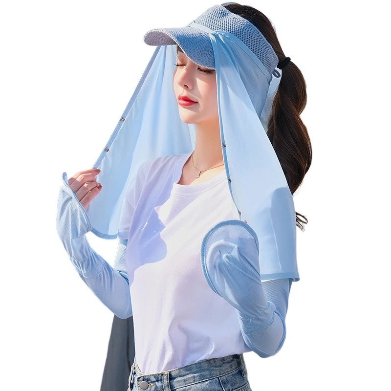 New Must-have Summer Sunshade Hat Curtain for Outdoor Cycling and Driving, Breathable and UV Resistant Sunshade Curtain