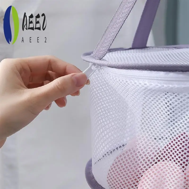 

AEE2-2Piece Hanging Mesh Drying Rack Basket Cosmetic Brushes Sponges Dryer Holder Organizer For Makeup Tools