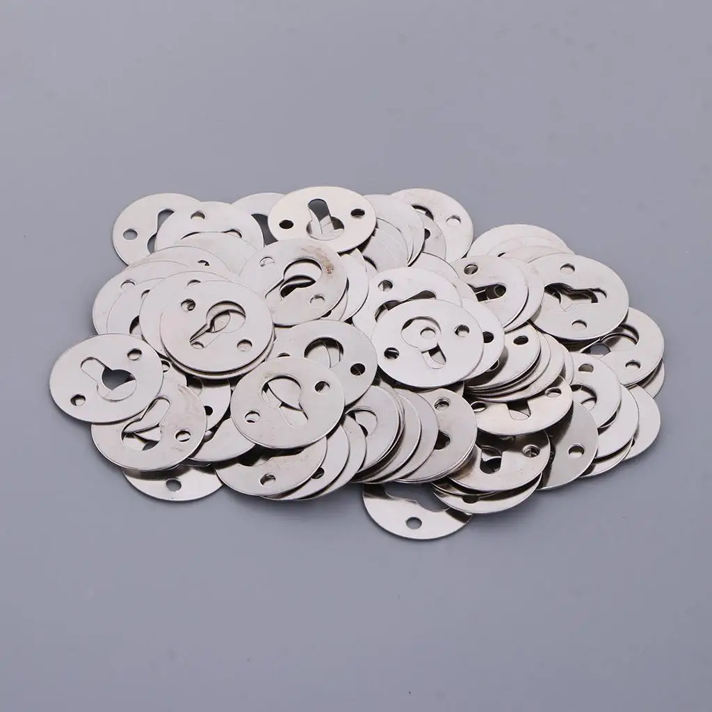 Image of 100 stücke 23mm Metall Schlüssel loch Kleiderbügel Befestigungs elemente für Foto Bilderrahmen Leinwand Kunst liefert Bilderrahmen Halterung Eck strebe Platte