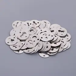 100pcs 23mm Metal Keyhole Hangers Fasteners for Photo Picture Frame Canvas Art Supplies Picture Frame Bracket Corner Brace Plate