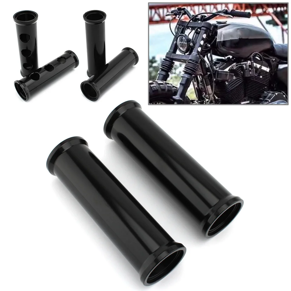 

2 Pcs Black Motorcycle Front Fork Cover Guard Aluminum For Harley Davidson XL883 1200 Sportster 2000-2021