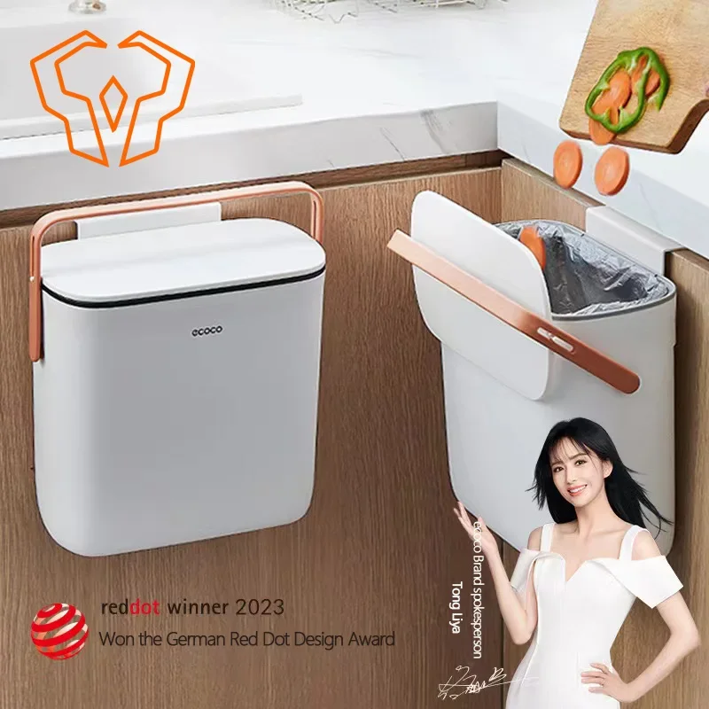 

Kitchen Trash Can Household No Punching Toilet Bathroom Cabinet Hanging Door Storage Cocina Home Bin