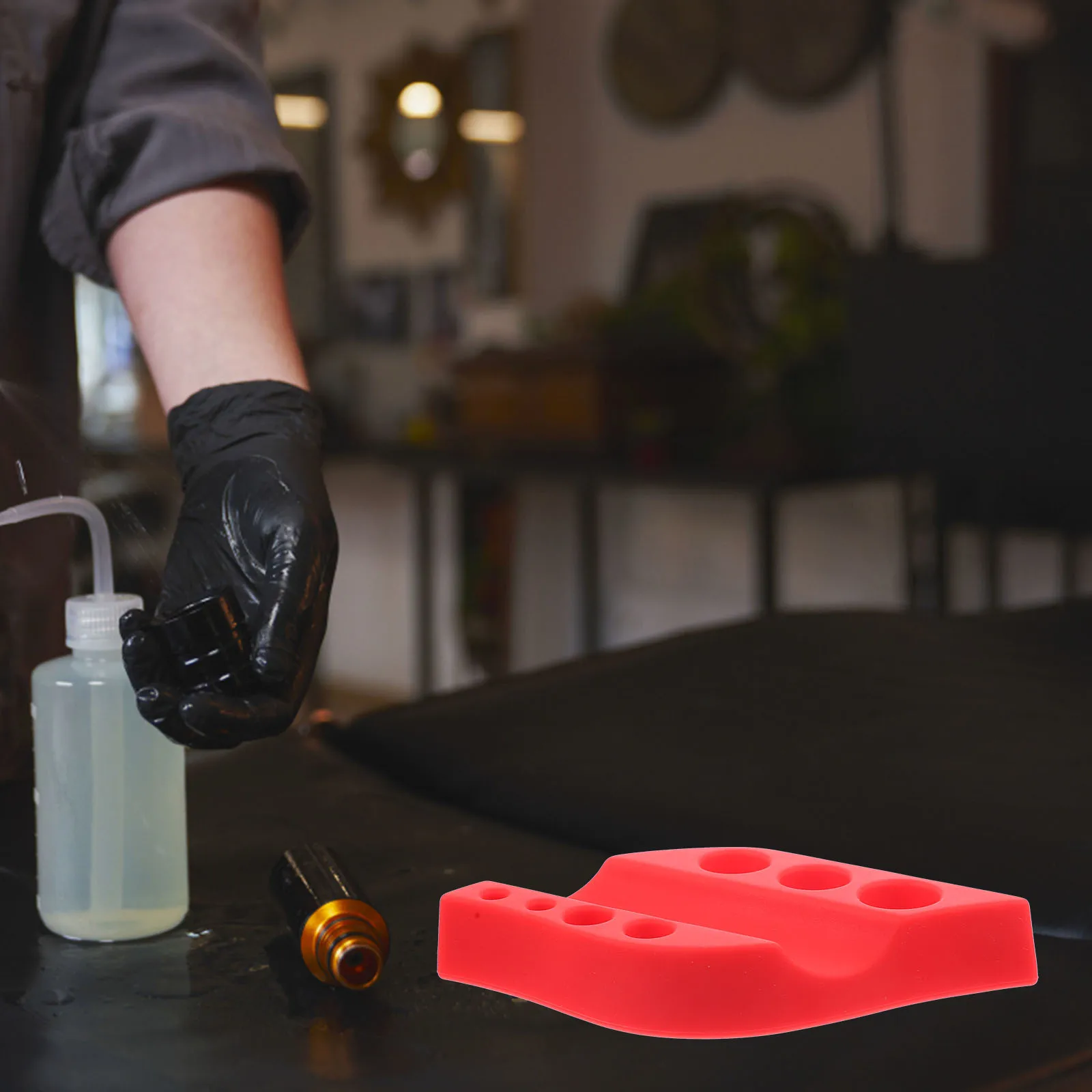 

Силиконовый держатель для чашки с чернилами для татуировки, подставка для пигментных чашек, органайзер, подставка для ватных тампонов, колпачки для чернил, инструмент, подставка для ручек, лоток для татуировки