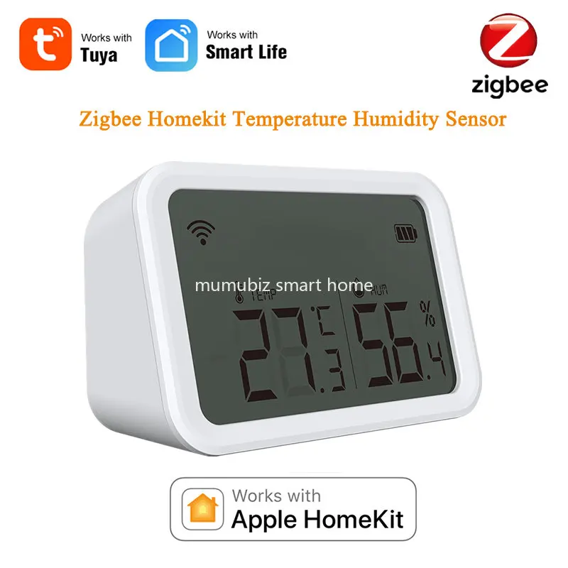 

Tuya Smart HomeKit and ZigBee temperature and humidity two-in-one smart screen display transmission Sensor