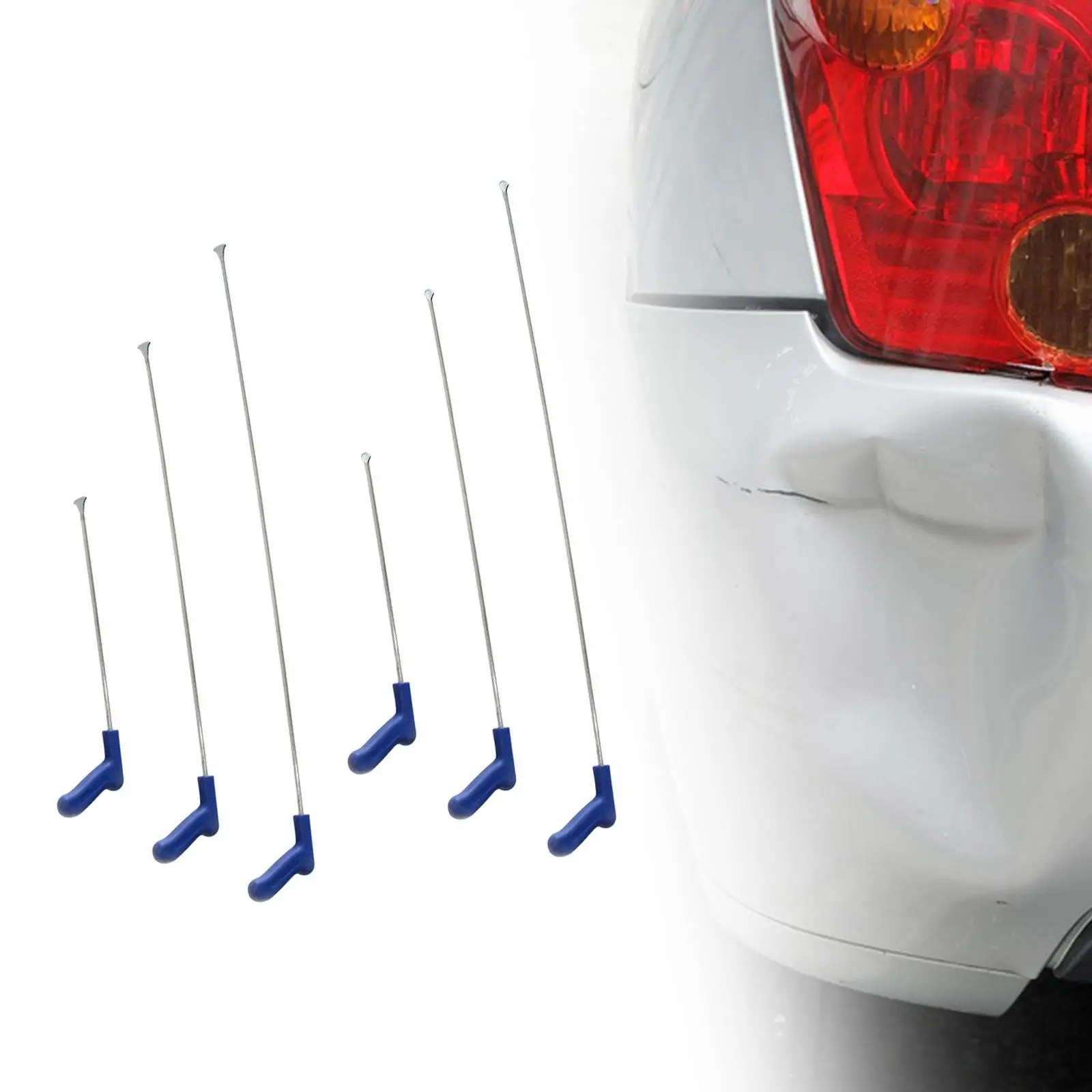 

3Pcs Generic Paintless Dent Removal Rods Nonslip Handle Portable Auto Body Repair Tool for Door Dings Truck Vehicle Body