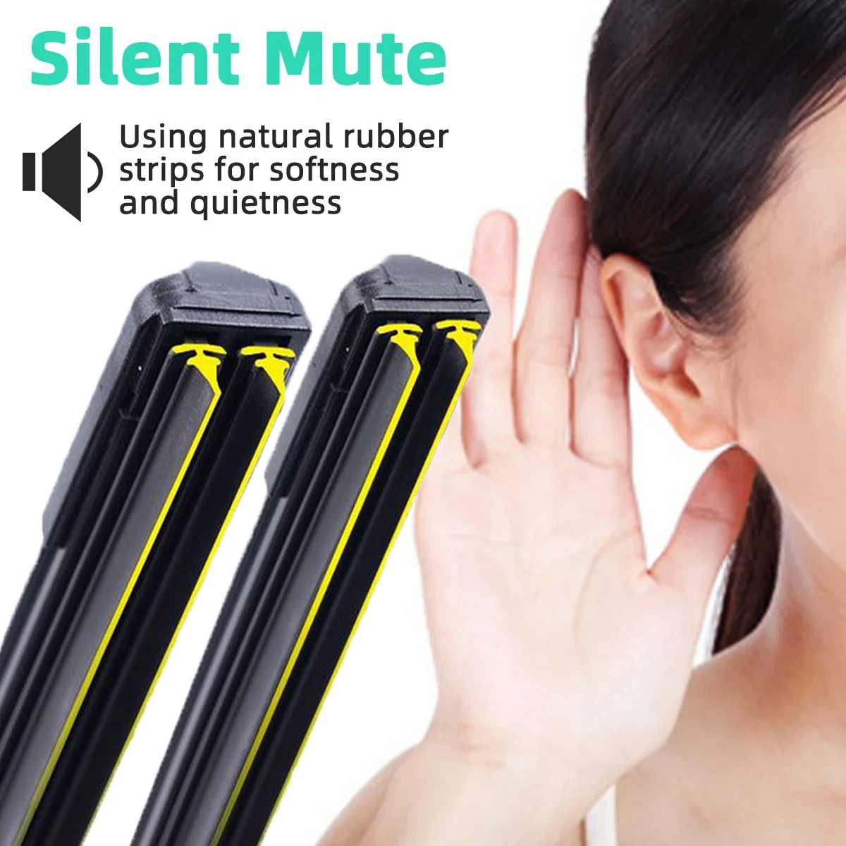 Car Windshield Wiper blades Universal Soft Double layer Rubber Frameless Bracketless car wipers 14
