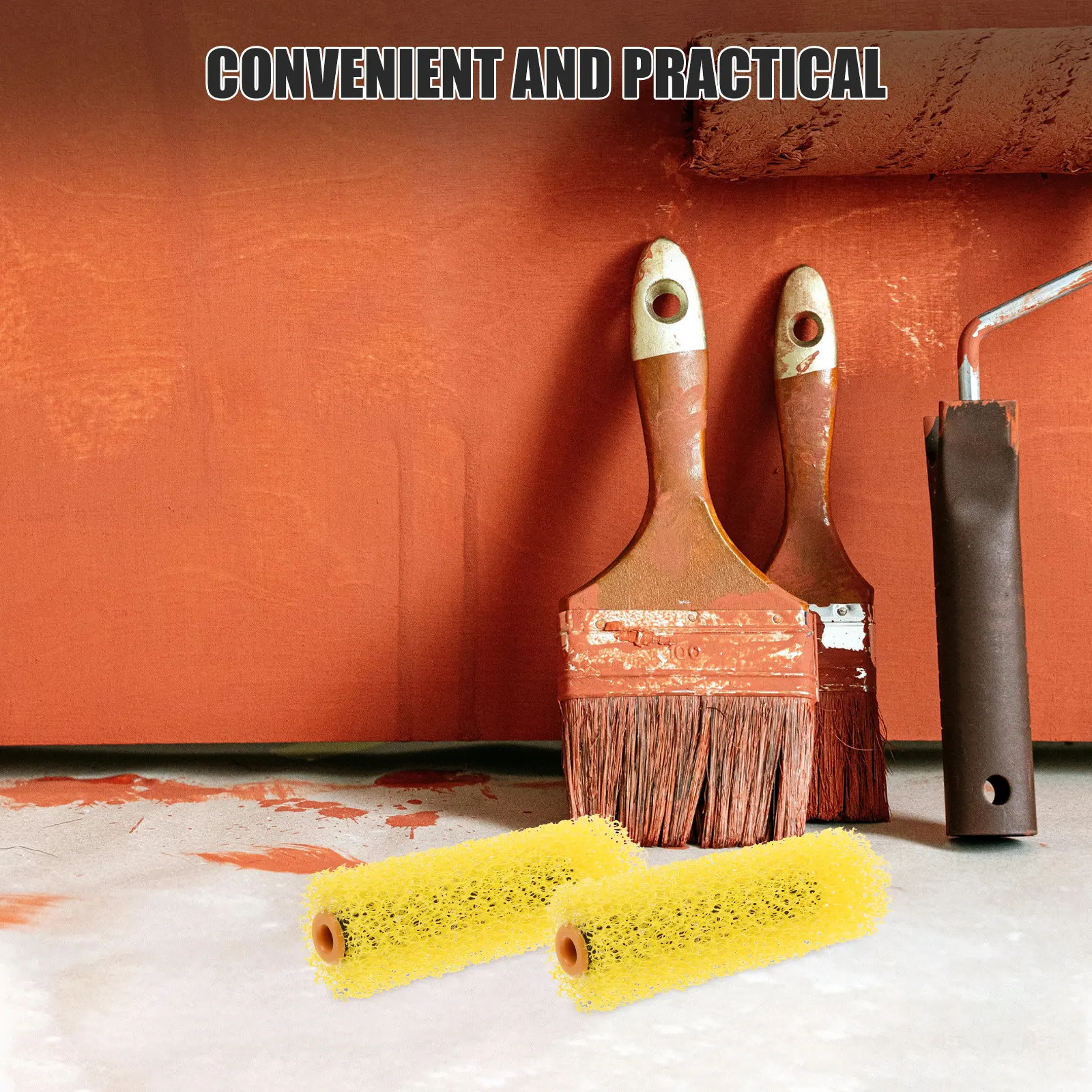 

Набор из 10 валиков для текстурной отделки стен, 4-дюймовые поролоновые валики для покраски гипсокартона и потолков, быстрое нанесение, без следов