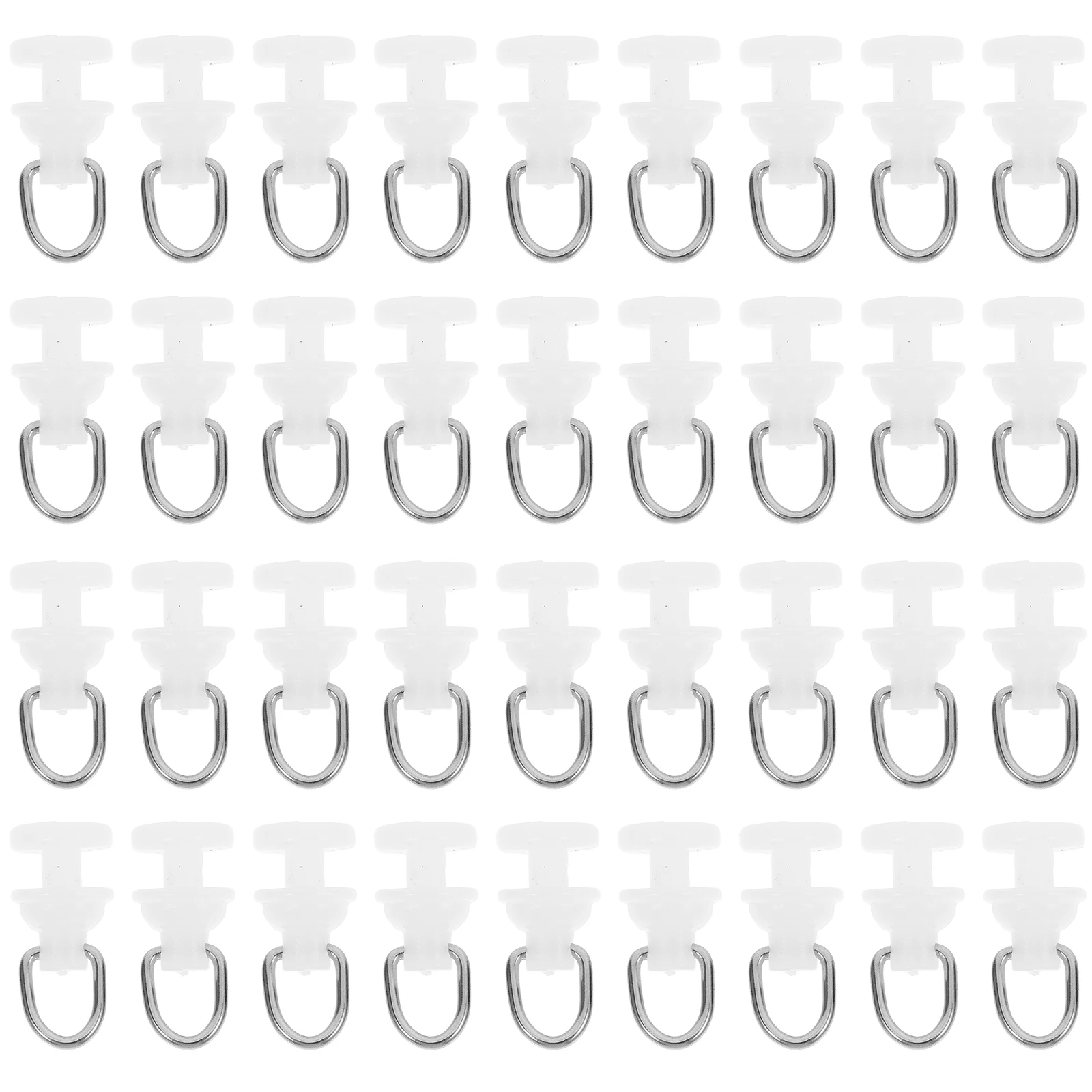 

50Pcs Curtain Track Rollers PVC Bead Durable Smooth Gliders for Curtain Rail Drapery Track Accessories Silent Window Glider